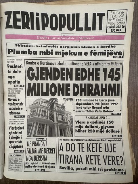 Zëri i Popullit 1998-04-11